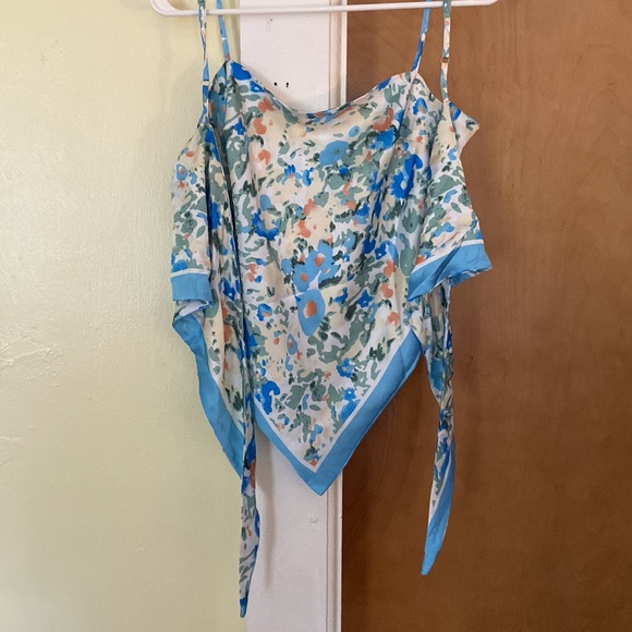 Cloud Ten Printed Silky Scarf Tank Top - Picture 3 of 9